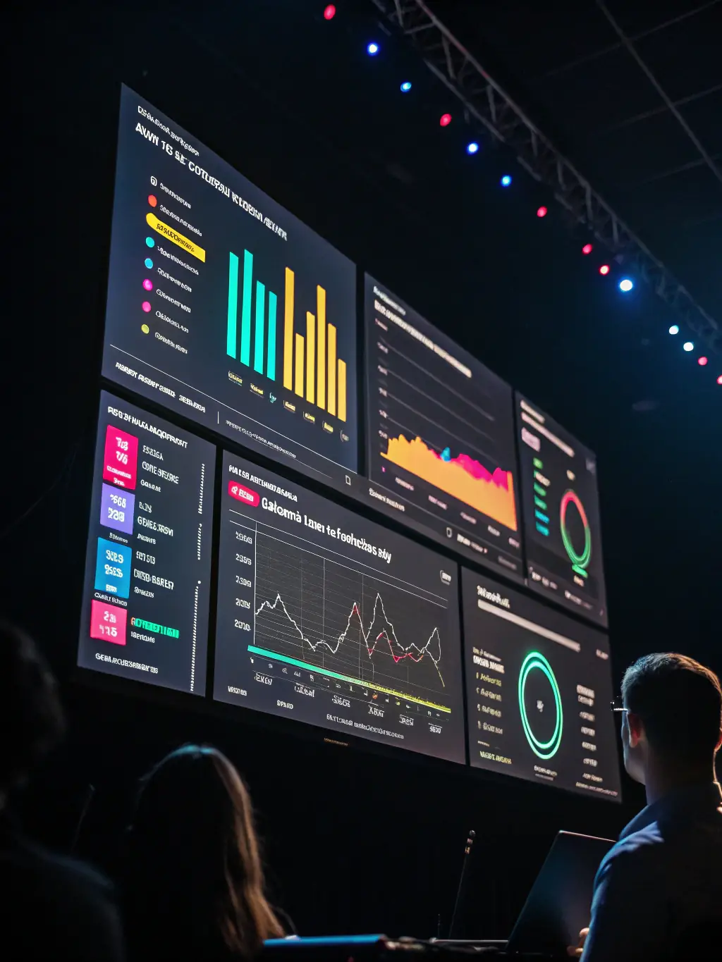 A dashboard displaying call scoring analytics, showing key metrics like talk time, sentiment analysis, and conversion rates.